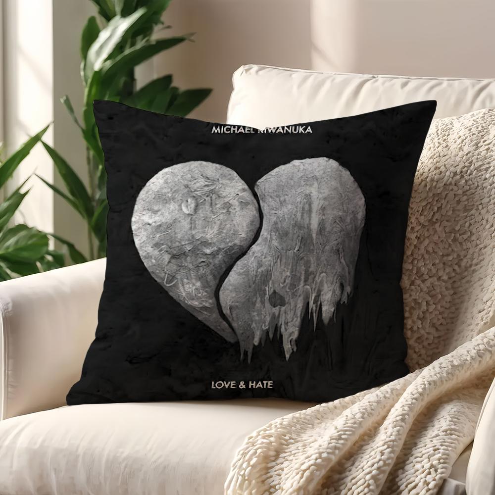 Singer M-Michael Kiwanuka Small Changes cushion cover Pillow Cover Decoration Room Home Sofa living Office Car Nordic Simplicity 12x12Inch