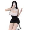 Sexy lingerie hot hollow temptation uniform tight secretary hip skirt uniform temptation