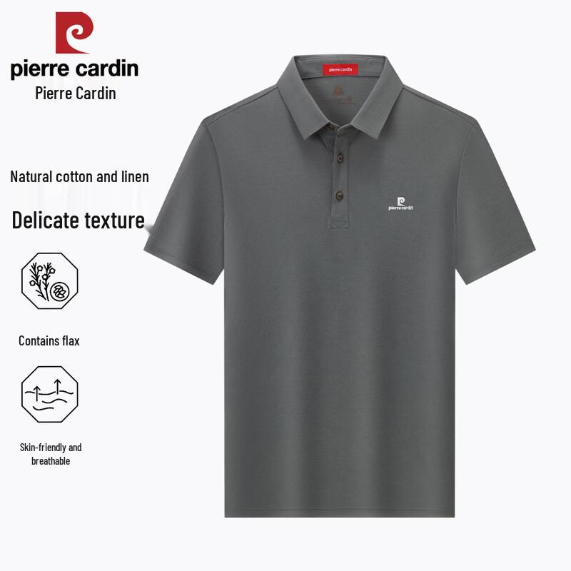 

Pierre Cardin Men s Linen Blend Polo Shirt L