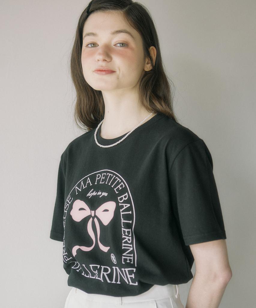 OURHOPE Ballerina T-Shirt - Black