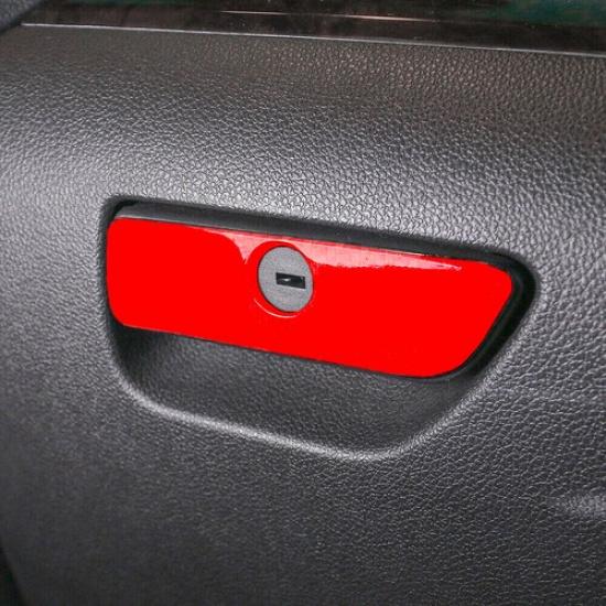 Co-Pilot Storage Box Handle Frame Trim For Ford Explorer 2013- Bright Red