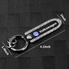Metal/Leather Car Key Ring Braided Rope Key Case Key Chain valve cap for Volkswagen VW RLine GTI R Touareg Polo Jetta MK8 Passat ze4