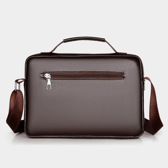 Shoulder Bag Adjustable Strap Waterproof Solid Color Lightweight Large Capacity Crossbody Bag for Business