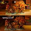 Non-Toxic Moc Autumn Treehouse Architecture Style Castle House Micro Building Block Brick For Kid Gift Children Construction Toys