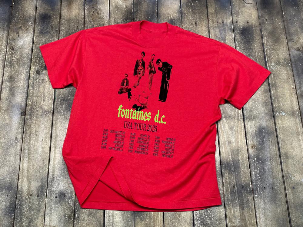 Band Fontaines DC USA Tour T Shirt Size S5XL Unisex T-Shirt L