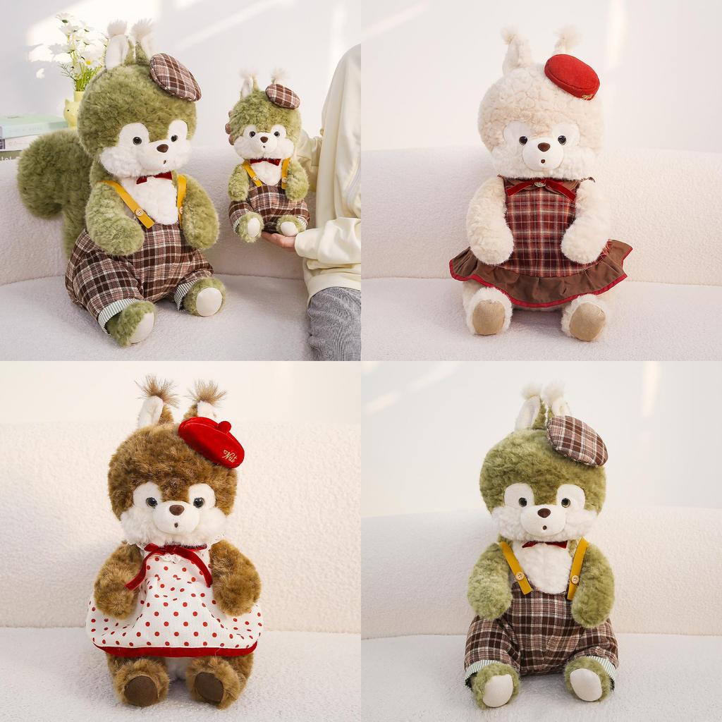 Plush Squirrel Toy With Soft Polyester Filling For Kids And Collectors