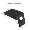 Black PU Car Auto Armrest Pad Interior Center Console Armrest Box Cover Mat×1PCS