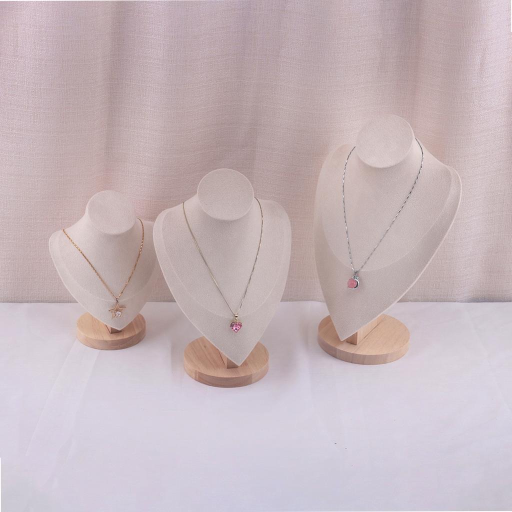 Velvet Portrait Necklace Display Pendant Organizer Jewelry Display Stand Jewelry Mannequin Bust Necklace Pendant Window Display