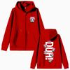 Korean Kpop P1Harmony  Duh Cartoon Style Print Zipper Hoodie Cat Funny Meme Zip Up Jacket Men Women Hip Hop Fashion Hoodies