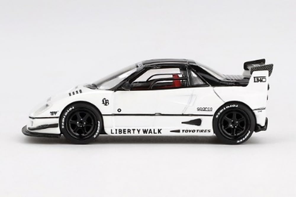 MINI GT Scale Mazda Liberty Walk LB40 Tokyo Auto Salon 2024 White Finished Product 1/64 AZ-1 (Right-Hand Drive) MGT00953-BL