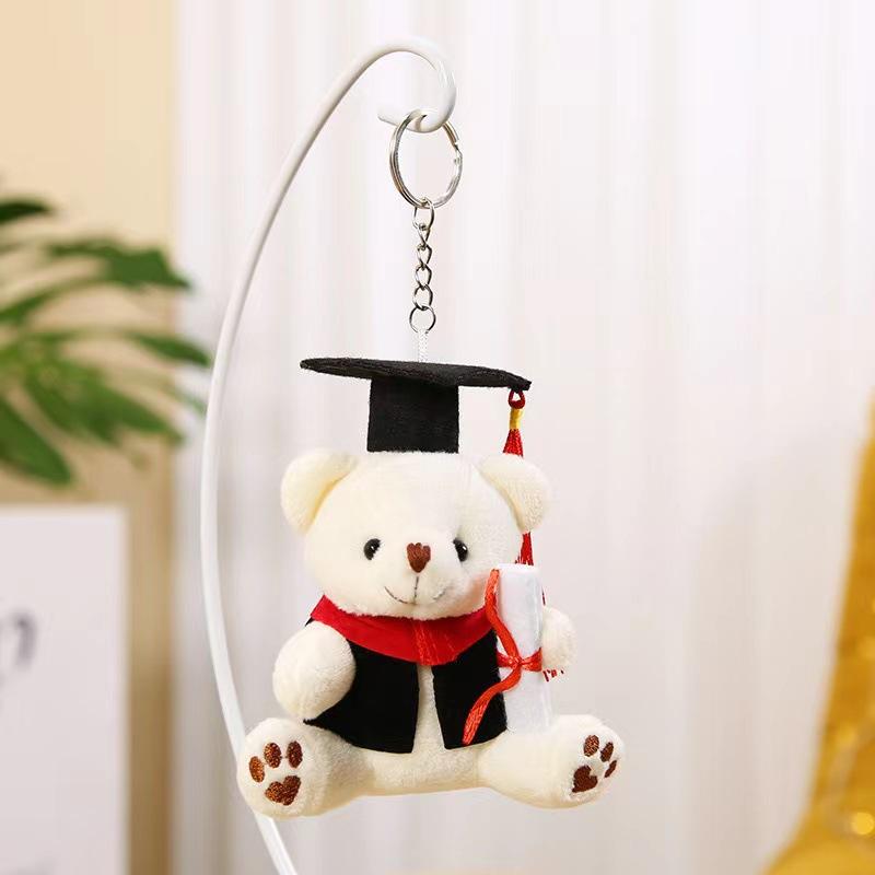 Bear Keychain Plush Pendant Graduation Doll Logo Doll Bag Accessories Doctor Bear Graduation Commemorative Gift