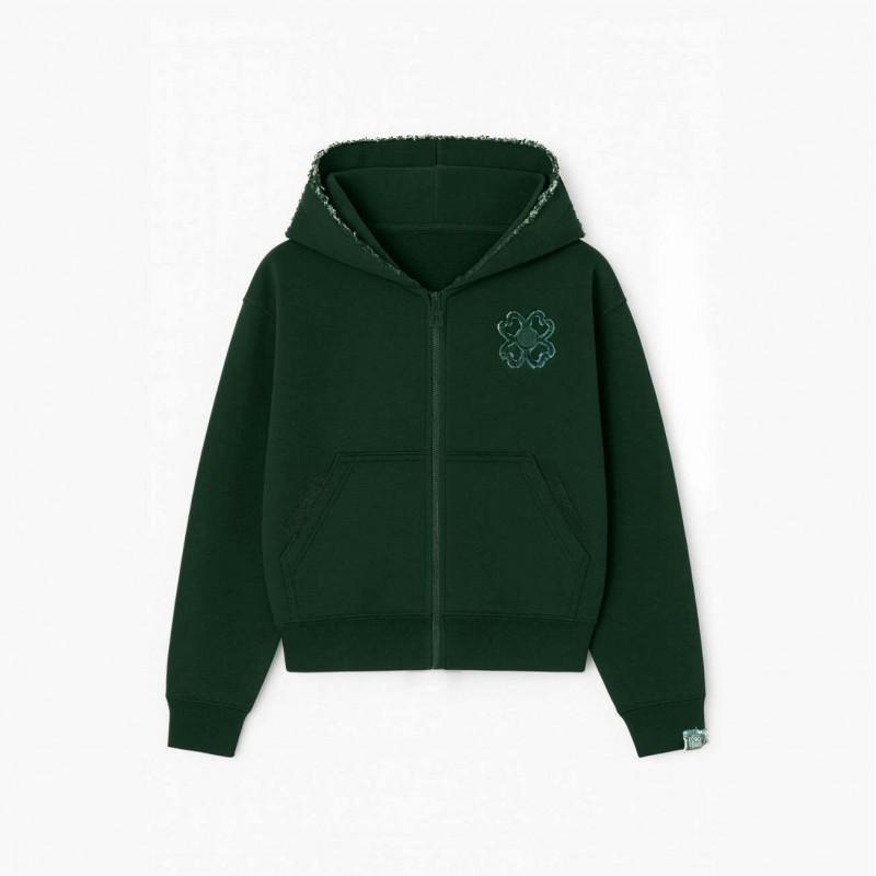 Printed Zip-Up Hoodie Loose Fit High Waist Sweatpants Streetwear Women
