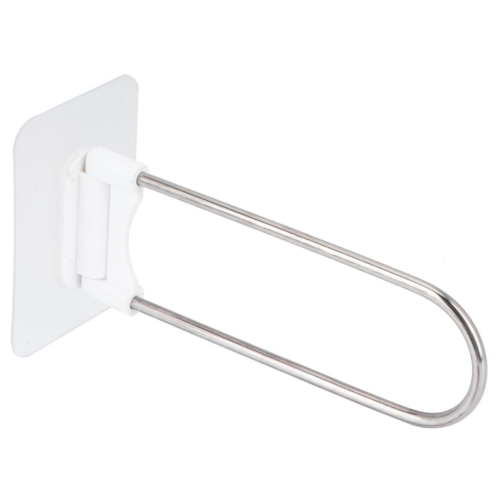 Clothes Hanger Organizer Stainless Steel UShape Wall Storage Rack for Bathroom Balcony White