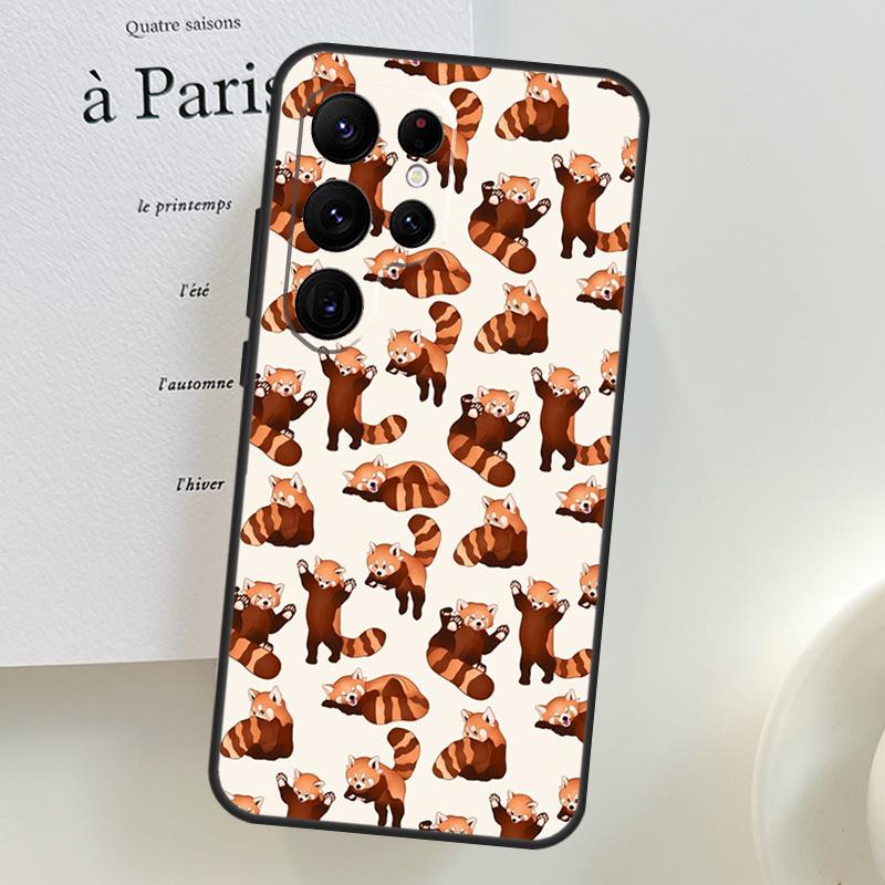 Red Panda Cute Animal Case For Samsung Galaxy S26 Ultra S25 S24 S22 S21 S23 Ultra Plus S10 S20 S25 FE Phone Cover