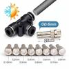 6mm Low Pressure Misting Nozzles 0.15-0.8mm Fine Atomizer Sprayer Slip Lock Quick for Garden Irrigation Humidification Cooling