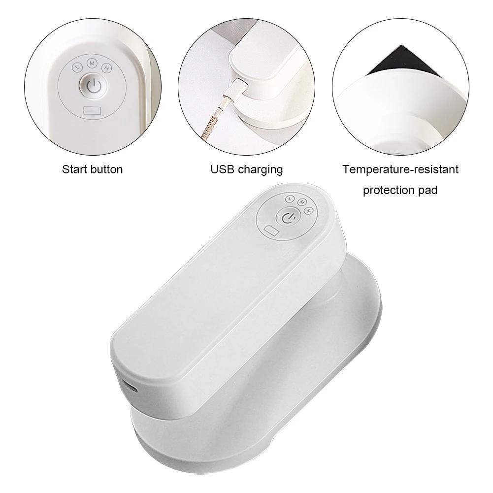 USB Rechargeable Mini Handheld Steamer Handheld Fabric Steam Iron 3 Heat Levels 110 W Steamer Travel Garment Steamer for Clothes