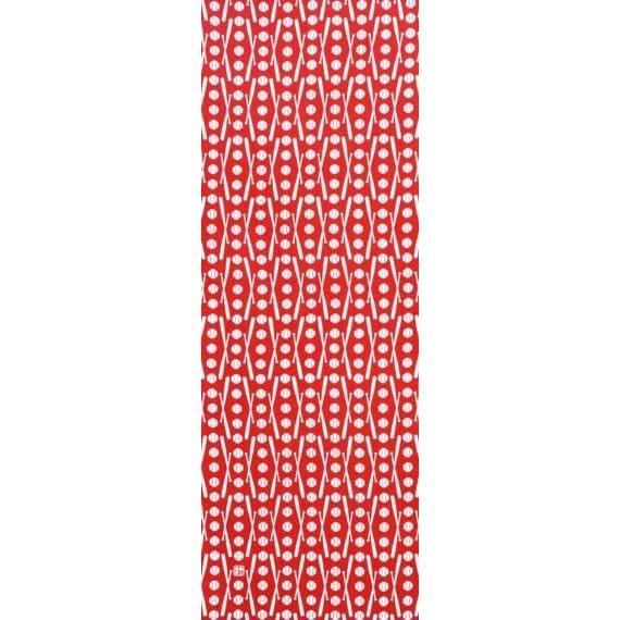 Somen Anbo Tenugui Baseball Red - Hand-dyed 100% Cotton, Tokuoka Fabric, Made in Japan (35cm x 100cm)