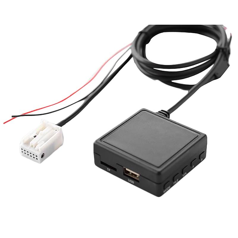 Car Bluetooth 5.0 AUX Cable Adapter TF USB Fit for Peugeot 207 307 407 308 NONE