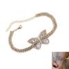 Fashionable Zirconia Butterfly Bracelet Comfort Fit Korean Styles Fashion Accessory for Casual or Formal Occasions