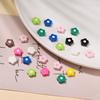 5pcs/Lots Colored Acrylic Enamel Flower Shaped Beads Spacer Loose Beads for DIY Necklace Bracelet Jewelry Making Findings