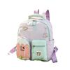 Schoolbag kindergarten schoolbag cartoon color matching middle and large class baby schoolbag preschool children backpack children's schoolbag