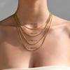 Stainless Steel Square Snake Bone Chain Thin Chain, Collarbone Necklace Lady, Gold Chain, Simple And Fashionable 131