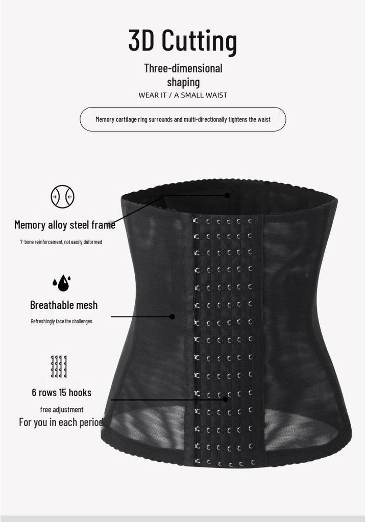 Postpartum Slimming Waist Corset: Abdominal Binder, Body Shaping Girdle with Fish Bone Buckle Support