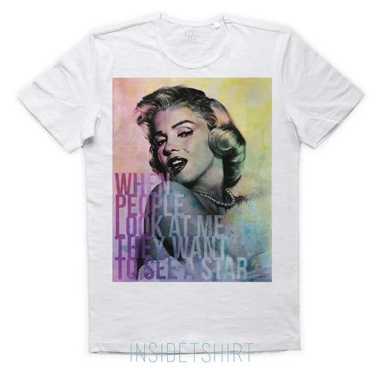 MARILYN MONROE T-SHIRT movie jersey star sex symbol hollywood T-SHIRT MAN S
