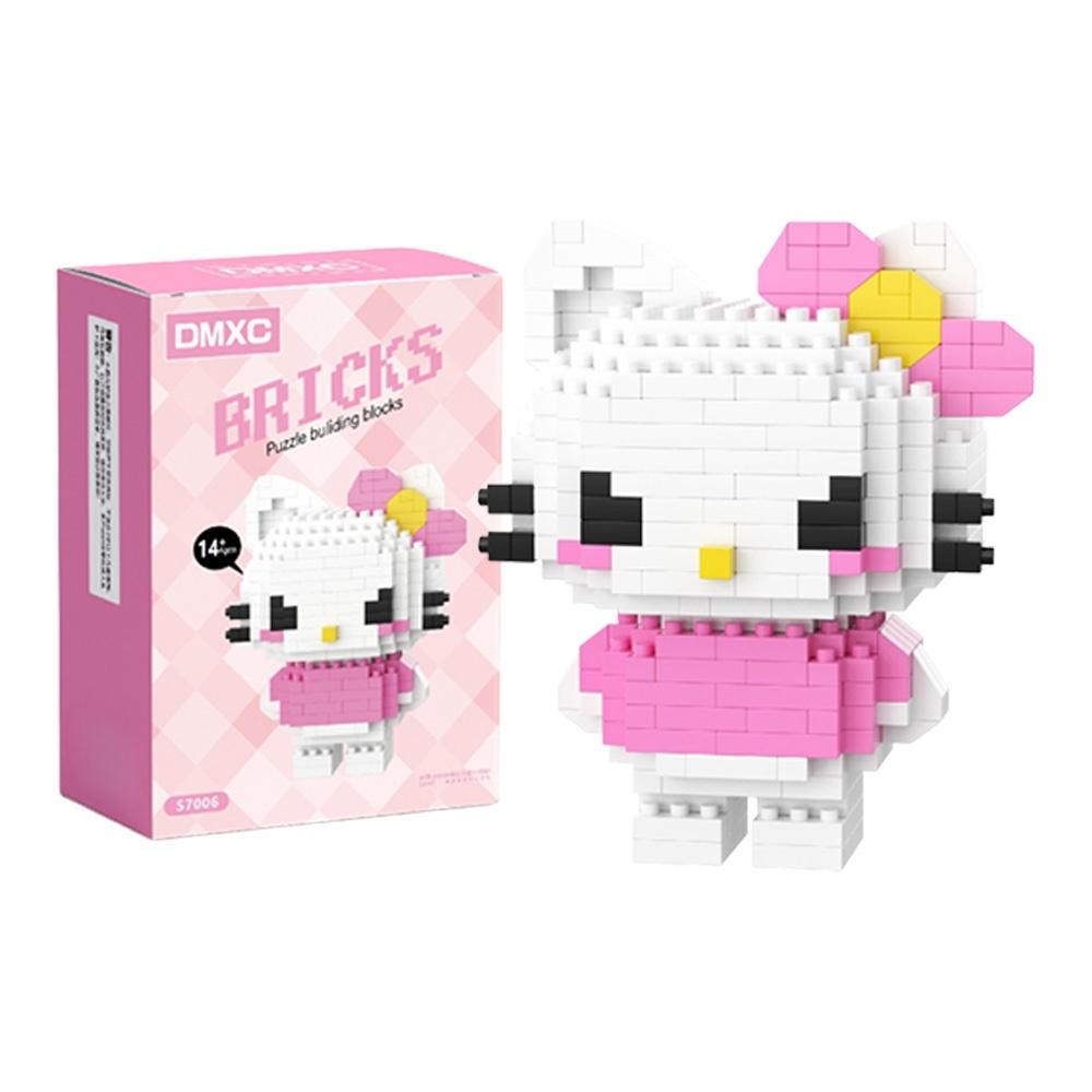 99 style Hello Kitty Building Blocks Cartoon Figures Kuromi Bricks My Melody Children's Assembly Toys Cinnamoroll Gift
