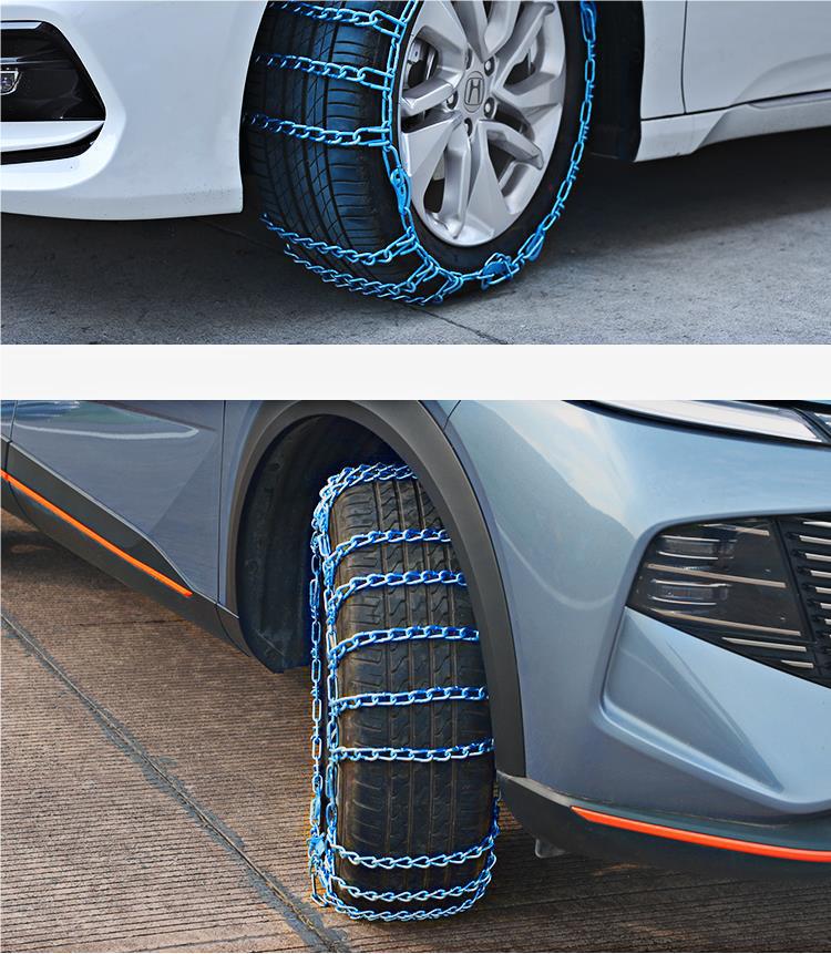 Universal Winter Tire Chains for Cars, SUVs, and Trucks – Anti-Skid Iron Chains for Snow and Off-Road Conditions.