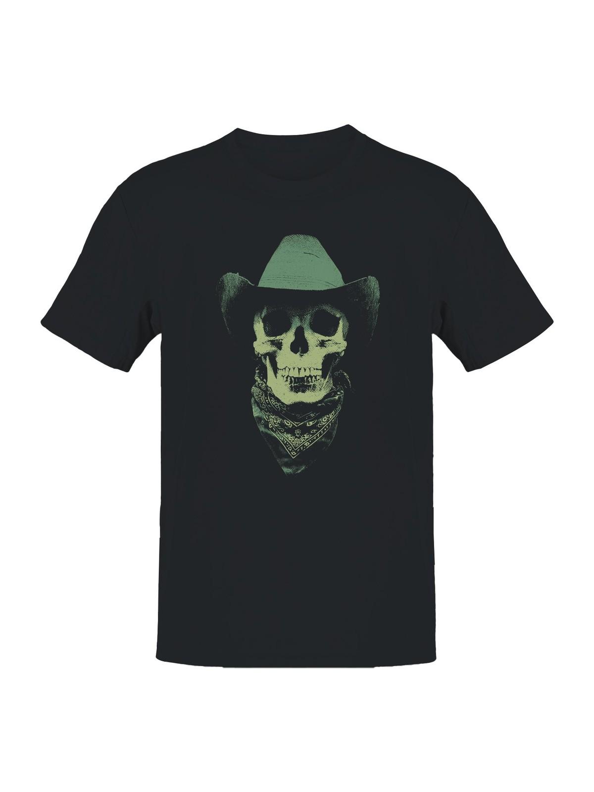 Cowboy Skull Bandana Design Men s T-shirt S