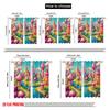 2pcs,2D Plane Printing Popular Curtains Candy Castle Sweet Dreamscape (2) Durable 100% Polyester Fabric (without Rod) Versatile