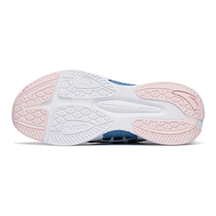 Anta Kids Wind Chaser 4.0 Non-Slip Shock Absorbing Wear-Resistant Breathable Low-Top Running Shoes Kids Sneaker Blue White Pink 322225516-7