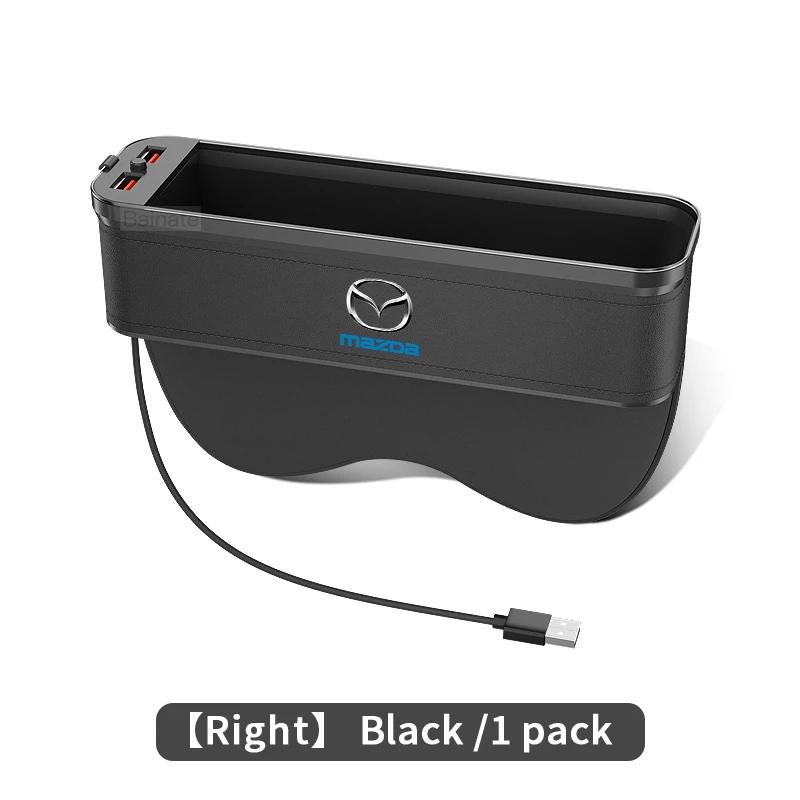 

2025 Hot Mazda 3 5 6 SKYACTIV Axela Atenza CX30 CX5 CX8 CX9 MX5 BT50 Car Seat Crevice Storage Box USB Charging Seat Gap Slot Cup