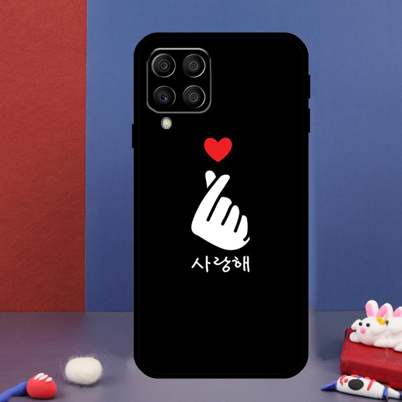 Kpop Finger Heart For Samsung Galaxy M15 M55 M33 M13 M23 M53 M31 M51 M14 M34 M54 M20 M30s M52 M32 Phone Case
