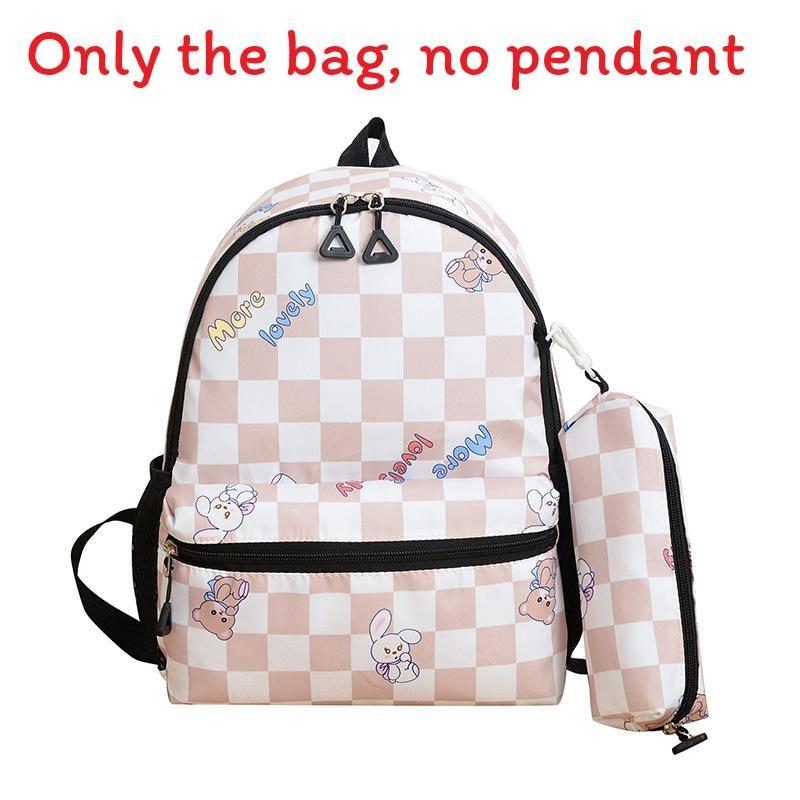Capacity Childrens Large Checkered Backpack With Bear Print Design For Use Daily