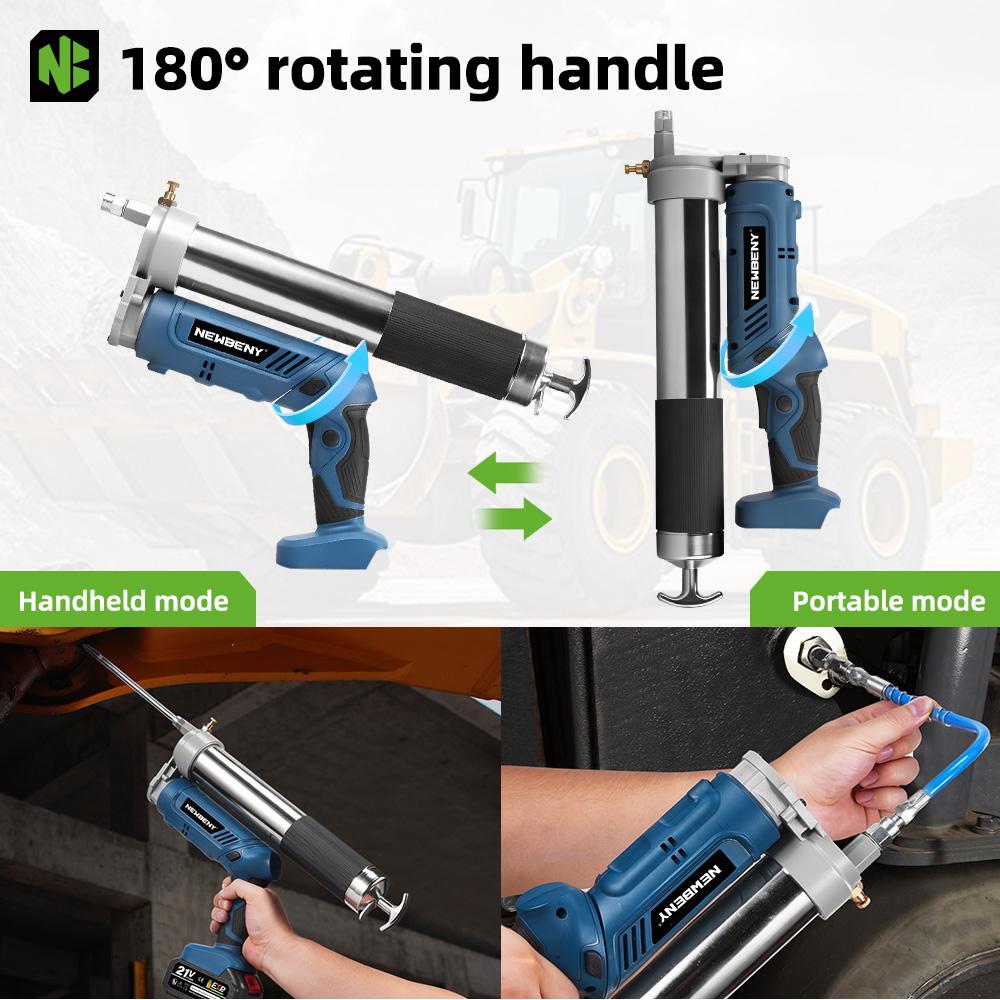 Newbeny 14000PSL 96Mpa Elektrisk Fettpress Högtryck Bil Smörjolja Bilunderhållsverktyg För makita 18v batteri pinne