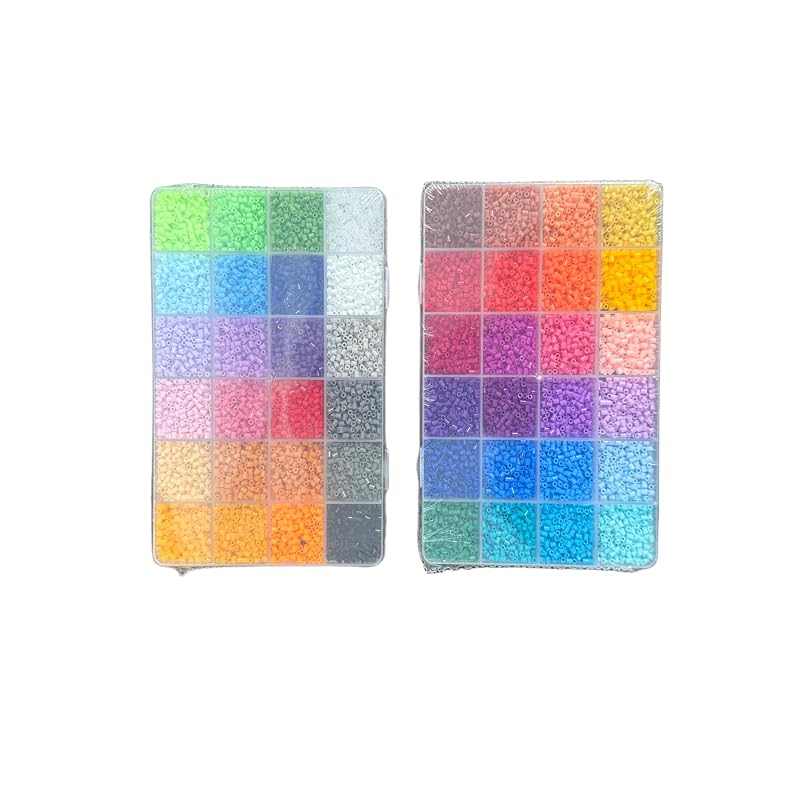 PXLAATY [Large Capacity 24 Colors, 48 Colors, 72 Colors] Iron Beads, 2.6mm Mini Size, Nano Beads Compatible, with Storage Case, Making Toy,