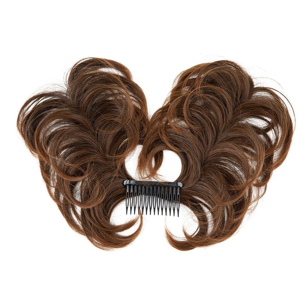 Adjustable Fluffy Wig Hair Ring for European & American Style Ponytails