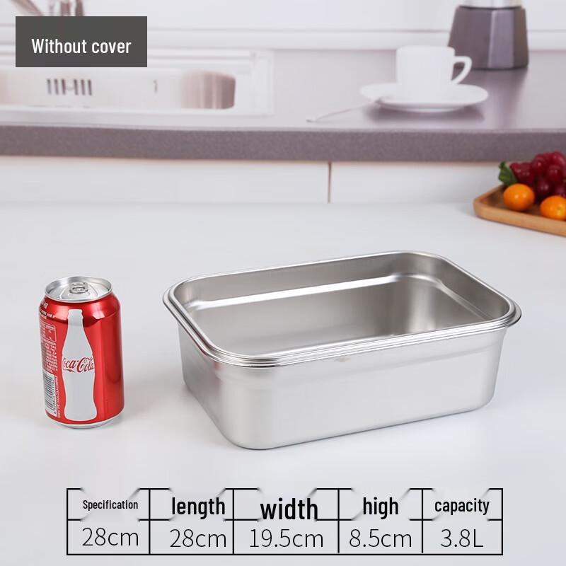 Tianyajing 304 Stainless Steel Rectangular Food Storage Container
