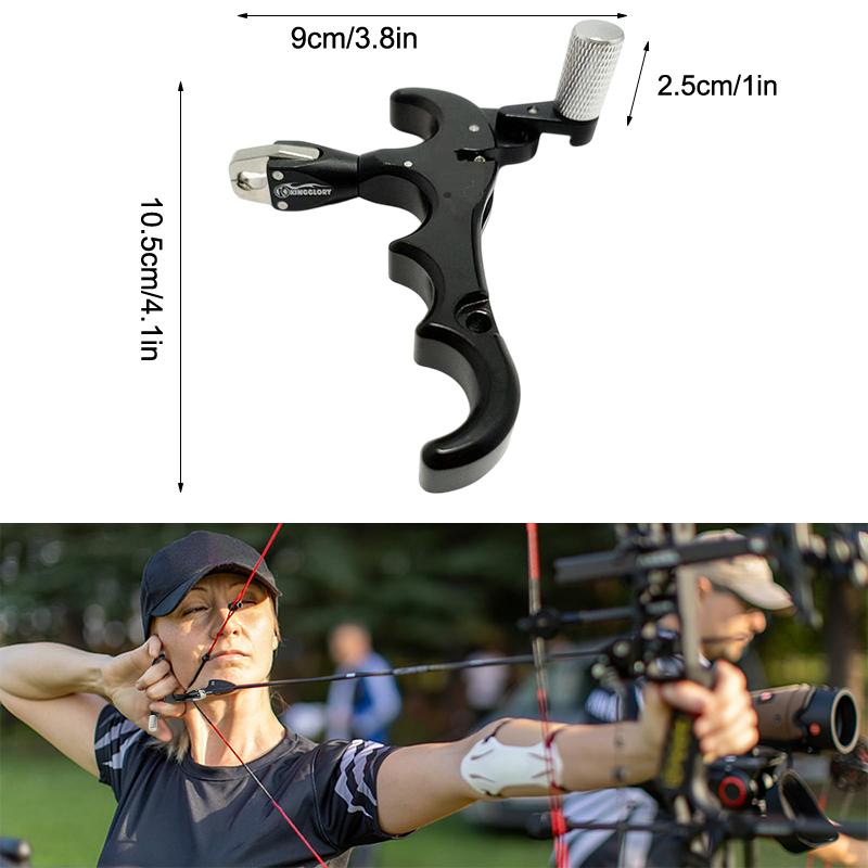 Βοήθημα Ελευθέρωσης Σύνθετου Τόξου, Ρυθμιζόμενο Μπορεί να Περιστραφεί 360° Ελευθέρωση Δακτύλου Τόξου Βοηθήματα Κράματος Αλουμινίου, Βοηθήματα Ελευθέρωσης Τοξοβολίας