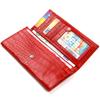 Original Women's Wallet Made of Genuine Textured Leather with Crocodile Embossing CANPELLINI 21827 Red