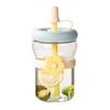 Flower Cup High Aesthetic Glass Portable Straw Cup Water Cup