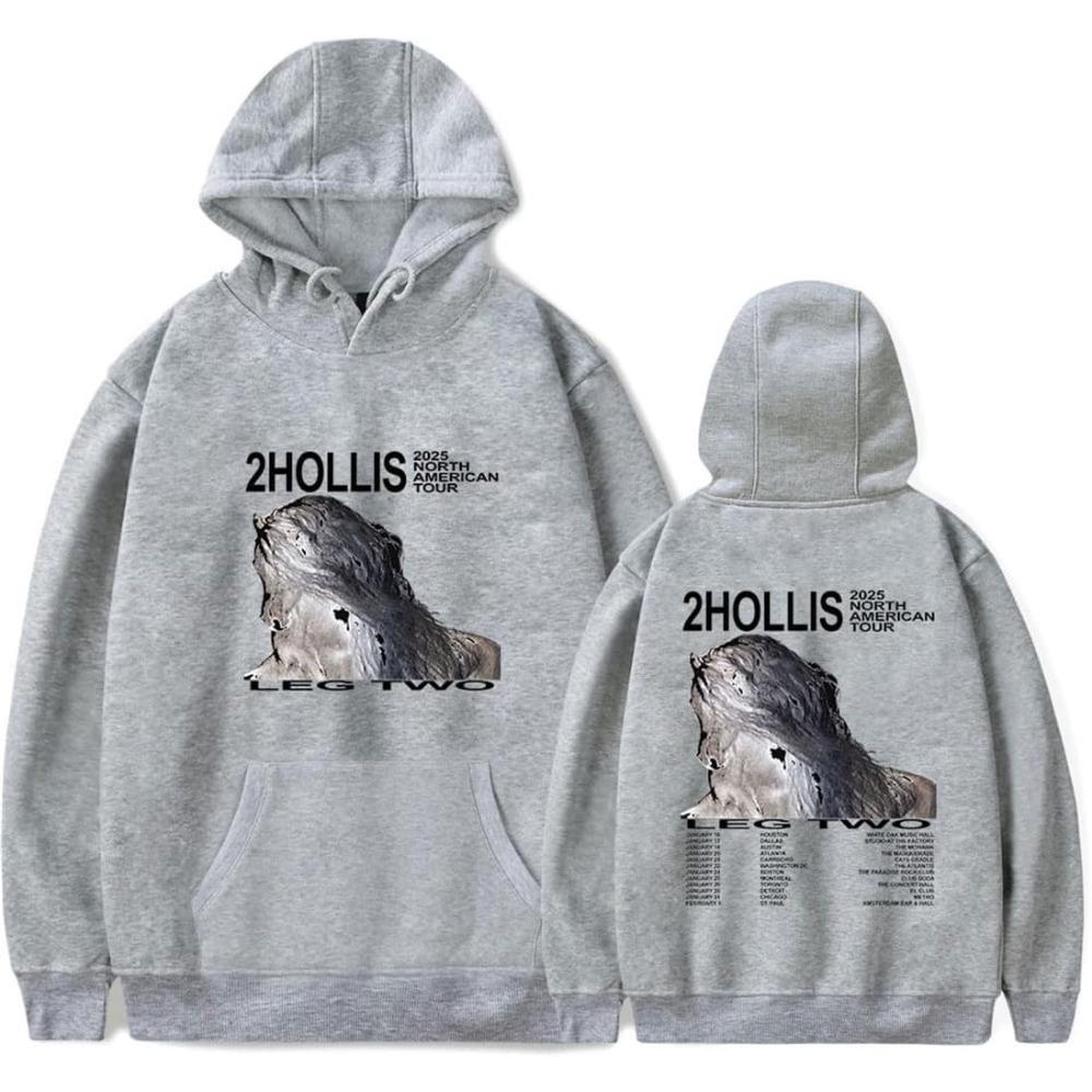 2hollis Tour 2025 Hoodie Merch Unisex Winter Langarm Pullover Kapuzenpullover Streetwear