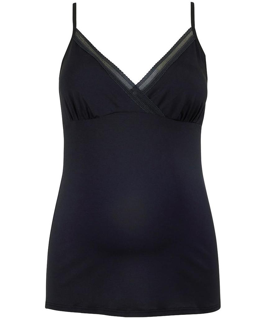 Wacoal Maternity MMT130 BL Camisole with and Easy with Removable Molded Cups Women's Cups, Pre- Post-natal Use, Nursing, Cache-Coeur Style,