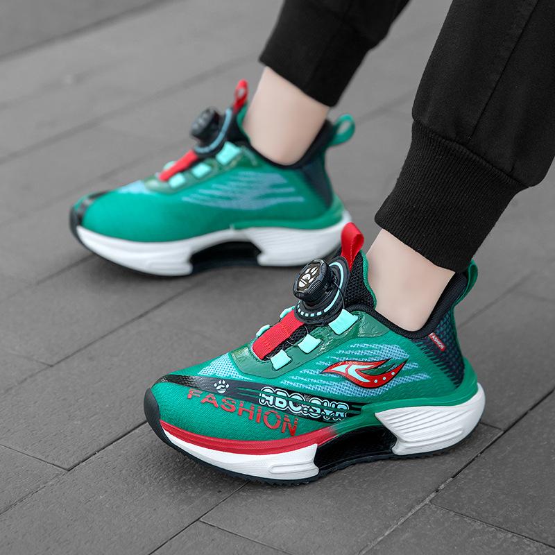 Boys' shoes basketball shoes 2025 spring and summer new middle and older children's mesh breathable sports shoes casual children's running shoes