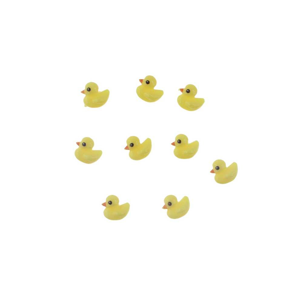 100pcs Cabochons Yellow Duck Resin Ornament Cartoon Duck Resin Figurines  Nail Enhancement