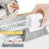 2-in-1 Groove Cleaning Tool Creative Window Groove Cleaning Cloth Window Cleaning Brush Windows Slot Cleaner Brush Groove Brush