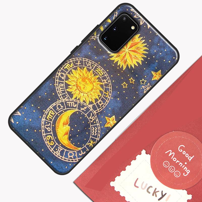 Hippie Sun and Moon Art Phone Case For Samsung Galaxy S25 S26 Ultra S20 S21 S22 S23 S24 Plus S9 S10 S25 FE Cover Shell