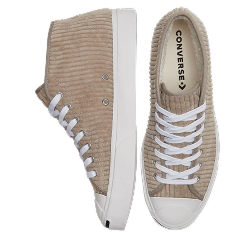Converse Jack Purcell comfortable and versatile mid-top canvas shoes unisex khaki